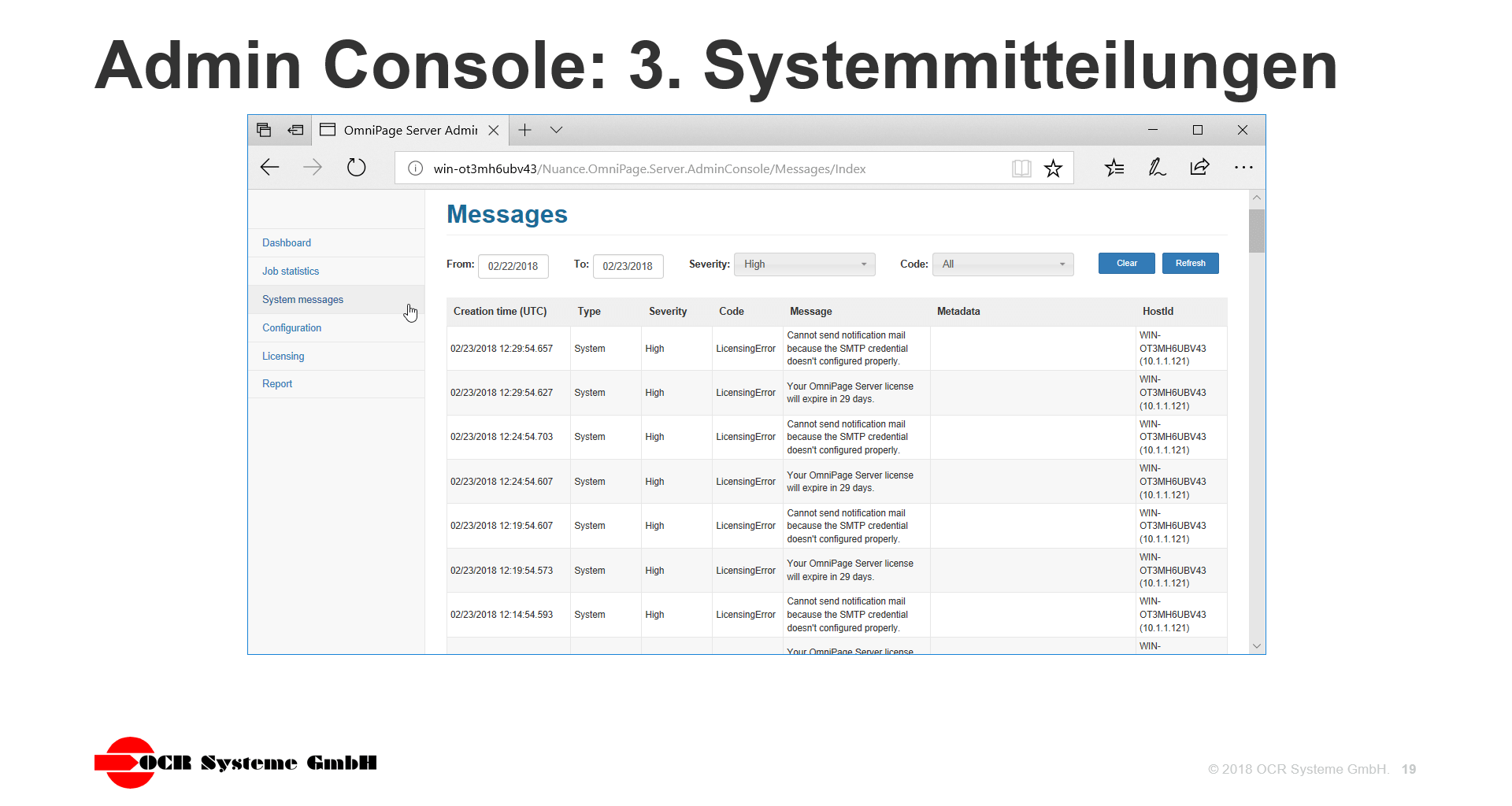 OmniPage Server Screenshot Admin 3