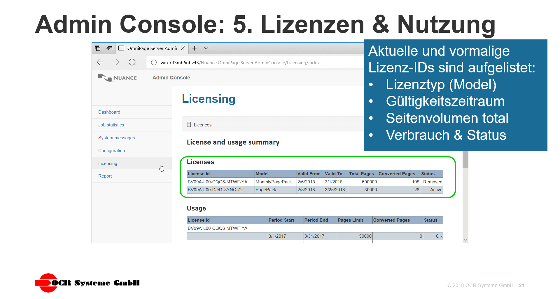 OmniPage Server Screenshot Admin 5a